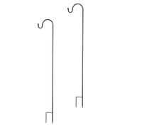 INOOMP Plant Hangers Shepherds Hook 2Pcs 90Cm Iron Rod 8Mm Diameter Garden Stakes for Outdoor Lanterns and Hanging Flower Baskets