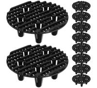 INOOMP Plant Pot Risers Inserts 12Pcs 10Cm Round Plastic Feet Supports for Outdoor Garden Planters Prevent Root Decay and Elevate Pots
