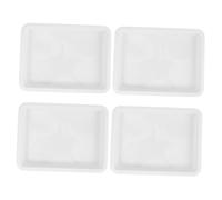 INOOMP Plastic Laboratory Storage Trays 4pcs, Acid and Alkali Resistant Scientific Experiment Trays 24.6x18.5x2.7cm for Chemical Reagent Handling and Teaching Supplies