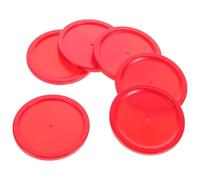 INOOMP Plastic Table Puck 6pcs 2-Inch Desktop Ice Hockey Pucks Replacement for Game Style Tables and Casual Play