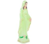 INOOMP Plastic Virgin Mary Statue Figurine with Fine Workmanship and Stable Flat Bottom Design, Light Green Catholicism Adornment Suitable for Garden and Church Decoration