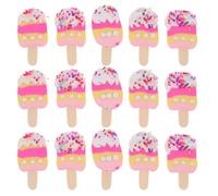 INOOMP Polymer Clay Ice Cream Charms 20Pcs Flatback Soft Clay Beads for Hairpin Accessories and DIY Phone Case Decoration Everyday Lightweight Craft Supplies