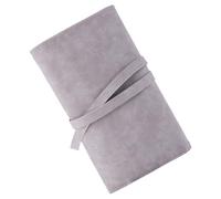 INOOMP Portable 14-Slot Folding Makeup Brush Bag Cosmetic Brush Organizer Case Gray for Travel and Daily Storage