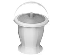 INOOMP Portable Adult Chamber Pot with Lid, Plastic Bedpan Urinal for Elderly and Travel, Convenient Portable Spittoon Pee Cup for Home and Outdoor Use