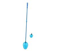 INOOMP Portable Blue Fishing Bait Throwing Spoon with Telescopic Compact Pole Aluminum Alloy and Silicone Fishing Accessory for Carp Freshwater and Saltwater Use