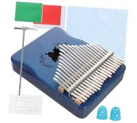 INOOMP Portable Blue Thumb Piano Kalimba with 21 Keys and Ergonomic Plastic Design, Comfortable Finger Piano Musical Instrument Suitable for Beginners and Boys and Girls