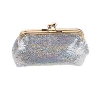 INOOMP Portable Corduroy Makeup Bag with Kiss Lock, Large Capacity Cosmetic Pouch for Lipstick and Small Accessories, Sky Blue Handheld Makeup Storage Case for Women’s Travel and Everyday