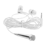 INOOMP Portable Microphone for Smartphones Lightweight Wired Singing Mic for Voice Recording Compatible with Tablets and Laptops for Podcasting and Live Streaming