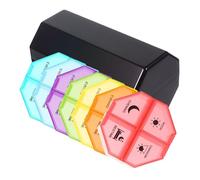 INOOMP Portable Pill Box Compartments for Travel for Daily Medicine Storage and Organization for Weekly Medication Planning