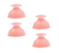 INOOMP Portable Silicone Cupping Set 4pcs Elastic Vacuum Suction Massage Cups for Body and Face Therapy, Random Color, Suitable for Home Relaxation and Wellness