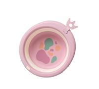 INOOMP Portable Silicone Washbasin Foldable Face Bathtub Lightweight Cartoon Design Stable Reinforced Base Easy to Clean for Travel and Home Use
