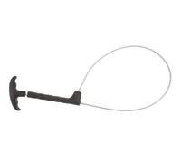 INOOMP Portable Stainless Steel Pig Catcher with Adjustable Wire and Plastic Handle, Farm Livestock Holder for Pigs and Cattle, Sturdy Black Farm Accessory for Efficient Animal Handling