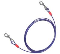 INOOMP Portable Steel Wire Dog Tie out Cable with Double Hooks for Camping and Outdoor Use Anti-chew Dog Tether Leash Easy Attach to Harness Collar Suitable for Strong Pulling Pets