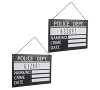 INOOMP Prison Board Photo Booth Props 2Pcs, Lightweight Cardboard Prisoner Number Signs for Halloween and Hen Party Photo Booths