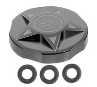 INOOMP Professional Bike Fork Cap Cover for Mountain Bikes, Lightweight Aluminum Alloy with Hollow Design, Sturdy Front Fork Replacement Part for Cycling and Shock Absorption