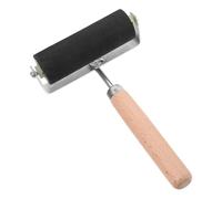 INOOMP Professional Rubber Brayer Printmaking Brayer Black Rubber and Iron Material Ergonomic Handle Design Spread Ink and Glue for Printmaking and Rolling down Prints