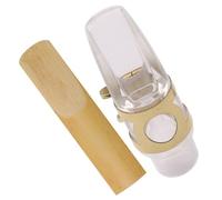 INOOMP Professional Saxophone Kit with Tenor Acrylic Mouthpiece, Ligature, Reed, and Clamp for Beginner and Enthusiast Musicians