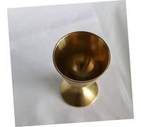 INOOMP Pure Copper Pentagram Altar Cup for Sacrifice Tool and Worship Decoration Brass Holy Goblet for Magical Rituals Sacred Chalice Ornament for Home and Temple Display