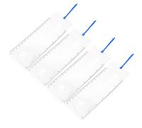 INOOMP PVC Bookmark Magnifier and Measuring Scale with 3X Magnification 4pcs Portable Wear-Resistant Page Sheet for Reading Books and Magazines