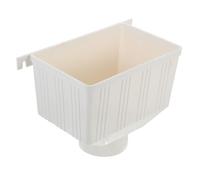 INOOMP PVC Square Downspout Rain Gutter Adapter for Villas, Strong Plastic Rainwater Collection Pipe, Sturdy and Not Easy to Deform, for Outdoor Rainwater Drainage