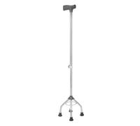INOOMP Quad Cane Walking Stick with Adjustable Height and Ergonomic Handle Lightweight Aluminium Alloy for Hiking and Elderly Support