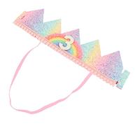 INOOMP Rainbow Crown Headband for Creative Number Crown Hat for Birthday Parties Eye Catching Photo Prop and Elegant Party Decoration and Pretty Design for Memorable Celebrations