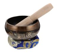 INOOMP Random Color Tibetan Singing Bowl Set Handcrafted Copper Meditation Bowl with Mallet for Yoga and Sound Therapy