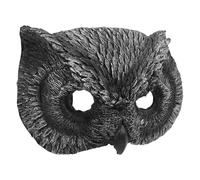 INOOMP Realistic Owl Mask for Adults and Teens, Lightweight 3d Silver Face Mask Ultrarealistic Owl Design, for Masquerade Parties and Photo Sessions, Size 23.5x16x4cm