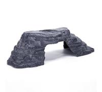 INOOMP Realistic Turtle Basking Area Rock Bridge Aquarium Decoration with Climbing Ramp, PP Material Providing Adequate Basking Area and Fish Tank Hiding Ornament for Dry Reptile Tank