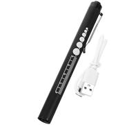 INOOMP Rechargeable Medical Penlight with LED Flashlight, Pupil Gauge and Ruler, Mini Pen Lights for Nurses and Doctors, Portable Pocket Torch for Clinical and Emergency Use