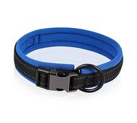 INOOMP Reflective Adjustable Dog Collar Safety Buckle Anti-Lost PET Collar for Medium Dogs Sturdy and Lightweight Design in Dark Blue
