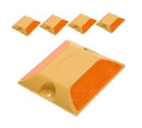 INOOMP Reflective Road Studs and Pavement Ground Markers Plastic Raised Traffic Spikes for Highway Speed Reduction Vehicle Reflectors Driveway Safety 5pcs