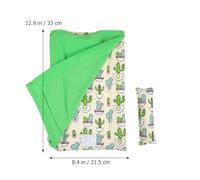 INOOMP Reptile with Pillow Small Pet Iguana Lizard Habitat Bed Soft Cotton Blanket Cozy Hideout for Geckos and Small Animals in Beige and Green