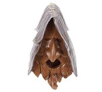 INOOMP Resin Birdhouse Unique Face Design Hanging Bird Nest for Garden Decoration Easy to Clean and Weatherproof Bird Feeder