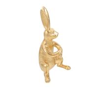 INOOMP Resin Easter Bunny Figurine Decorative Rabbit Statue Home Decor Cute Desktop Animal Ornament for Living Bedroom Kitchen Gift