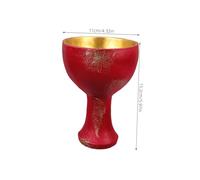 INOOMP Resin Holy Cup for Worship Altar Decoration Religious Sacrifice Goblet Vintage Style Sturdy Craft Suitable for Indoor Outdoor Rituals and Home Display