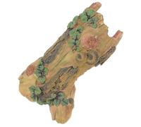 INOOMP Resin Reptile Log Hideout Hollow Tree Trunk Structure for Reptiles and Snakes, Versatile Use Terrarium Accessory Suitable for Gecko and Leopard Gecko Tanks, Natural Tree Trunk