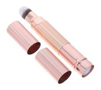 INOOMP Retractable Dual-ended Makeup Brush Rose Gold Soft Synthetic Bristles for Precise Foundation Blending and Concealer Application Portable Travel Cosmetic Tool for Powder and Liquid