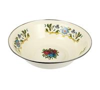 INOOMP Retro Enamel Wash Basin Decorative Kitchen Bowl Antique Style Thick Storage Basin for Home Use Convenient Water Pouring Multi Purpose Enamelware Easy to Clean