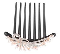 INOOMP Rhinestone Pearl Hair Side Comb for Women Lightweight Metal Hair Clip with 7 Teeth for Wedding Prom and Performance Accessories