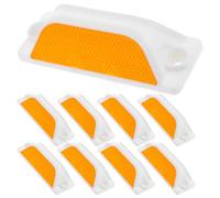 INOOMP Road Markers and Pedestrian Crossings for 9pcs Rectangular Reflective Pvc Pavement Studs with Enhanced Night Visibility Resistant to Loosening Construction Sites