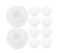 INOOMP Round Plastic Sink Overflow Drain Covers Bathroom Washbasin Overflow Caps Lightweight 10 Pcs for Bathtub and Bathroom Sink