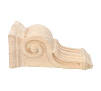 INOOMP Rustic Wood Corbel Shelf Brackets in Khaki with Elegant Carved Detailing for Fireplace Decor and Study, Multi Functional Application and Stable Support in Vintage French-inspired