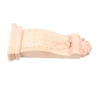 INOOMP Rustic Wood Corbels Carved Appliques Solid Wood Decorative Brackets for Home Renovation and Structural Support in Living Areas and Studies