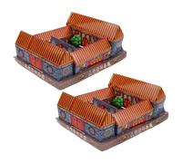 INOOMP Sacrifice Paper House 2 Pcs Large Denomination Ghost Paper for Memorial Days and Ancestor Worship