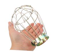 INOOMP Scald Reptile Lamp Cover with Gold Wire Mesh Protective Heating Lamp Shade for Crawler Box Easy Install Open Bottom Design for Safe Pet Habitat Enhances Air Circulation and