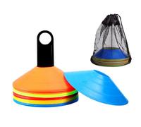 INOOMP Set of 50 Football Training Marker Discs with Carrying Bag Featuring UV Protection and Easy-to-see Assorted Colours for Sports and Shuttle Slalom Exercises Random Random Color