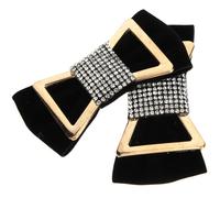 INOOMP Shoe Accessories 1 Pair Easy to Match for Women for Wedding Velour Bow Shoe Clips Rhinestone Decoration and Dinner Party and Birthday Events