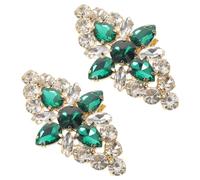 INOOMP Shoe Clips Accessories for Heels 2Pcs Rhinestone Flower Buckles Versatile Fit for Bridal Wedding Women Sandals
