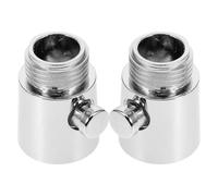 INOOMP Shower Metal Shut Off Valve 2pcs for Rv Bathrooms Universal Flow Control Valve with One-Button Pause Function, Efficient Water Usage and User-Friendly Design for Handheld Shower
